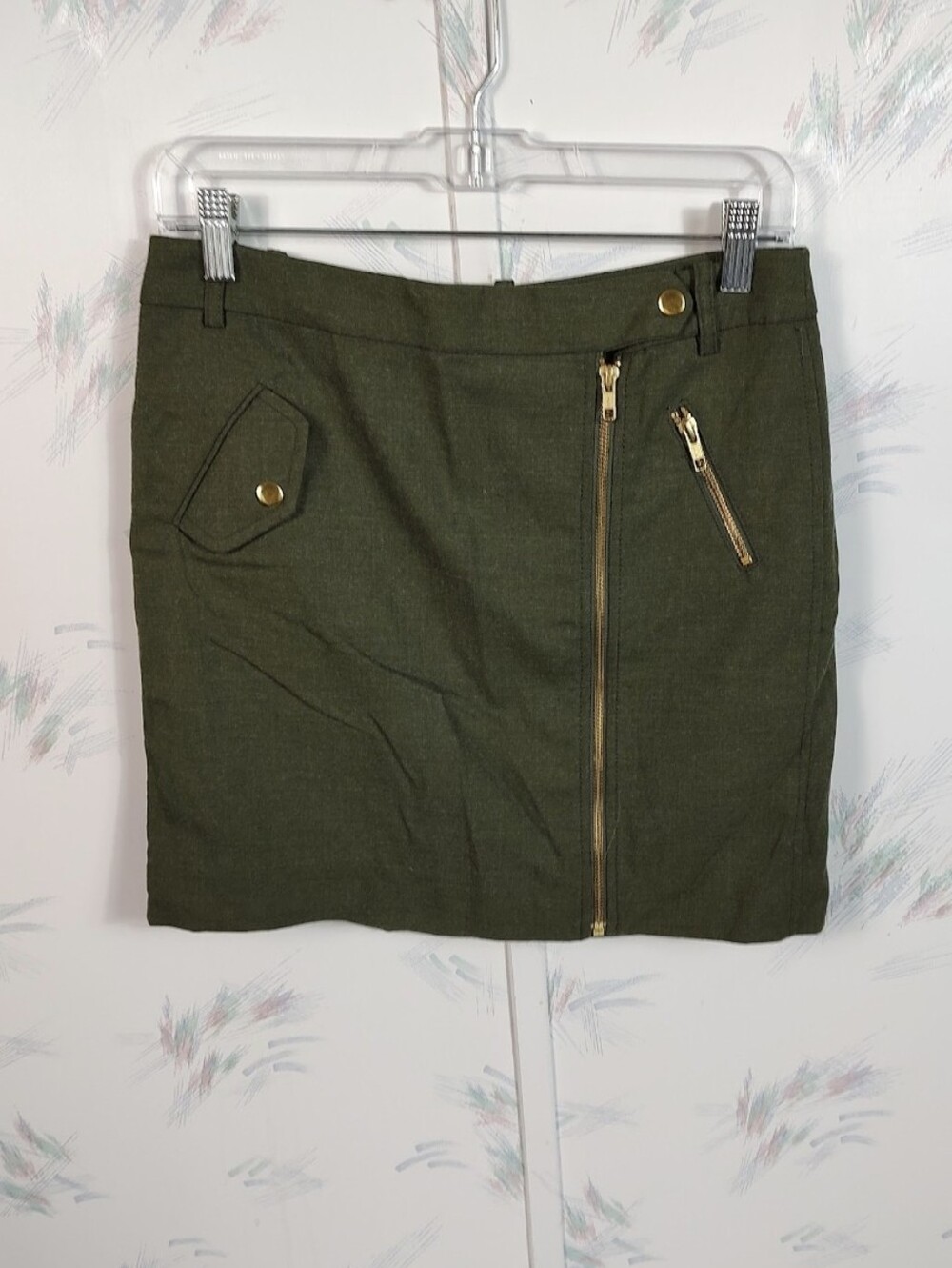 J.Crew Green Wool Blend Mini Skirt 2